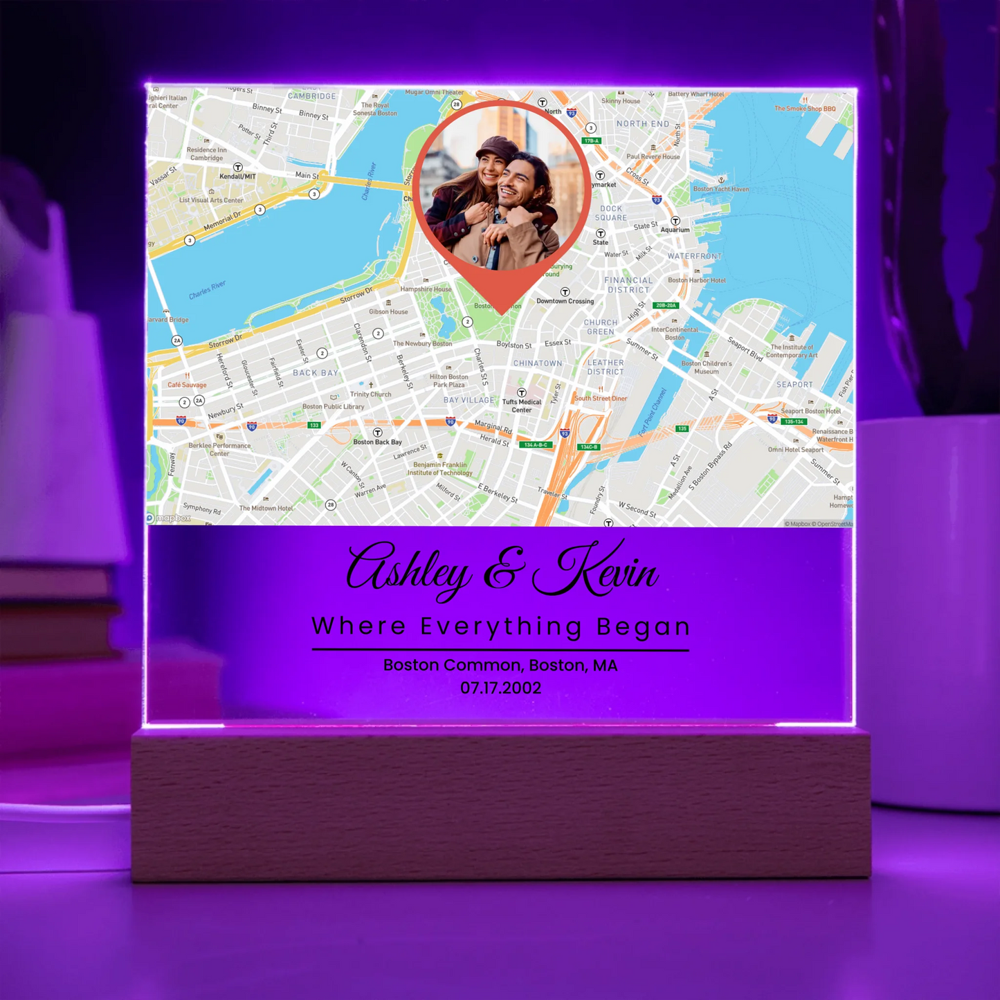 Acrylic Square with LED Base 8
