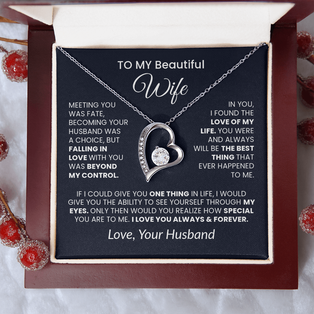 To My Wife Necklace - Perfect Gift for Wife with Special Message