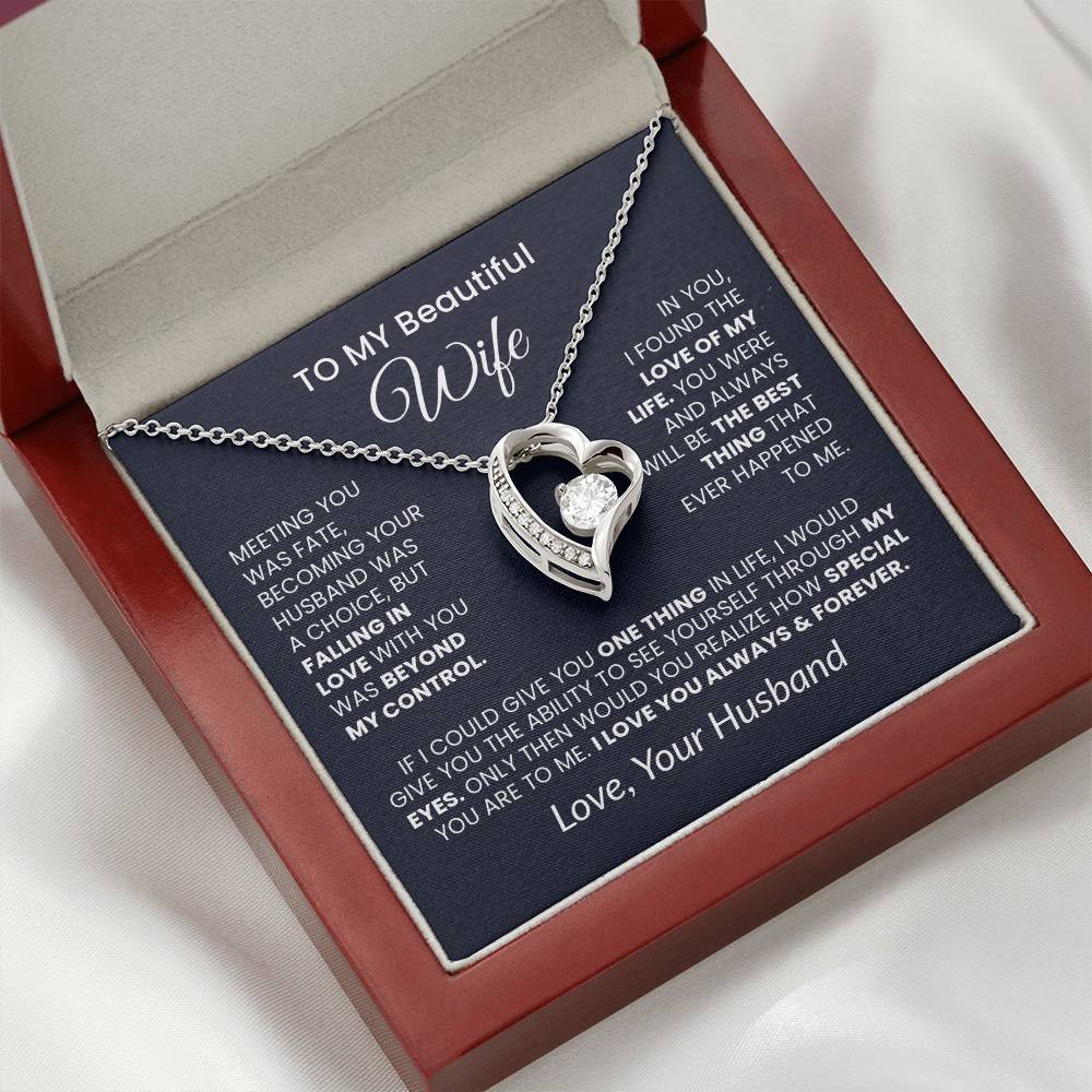 To My Wife Necklace - Perfect Gift for Wife with Special Message