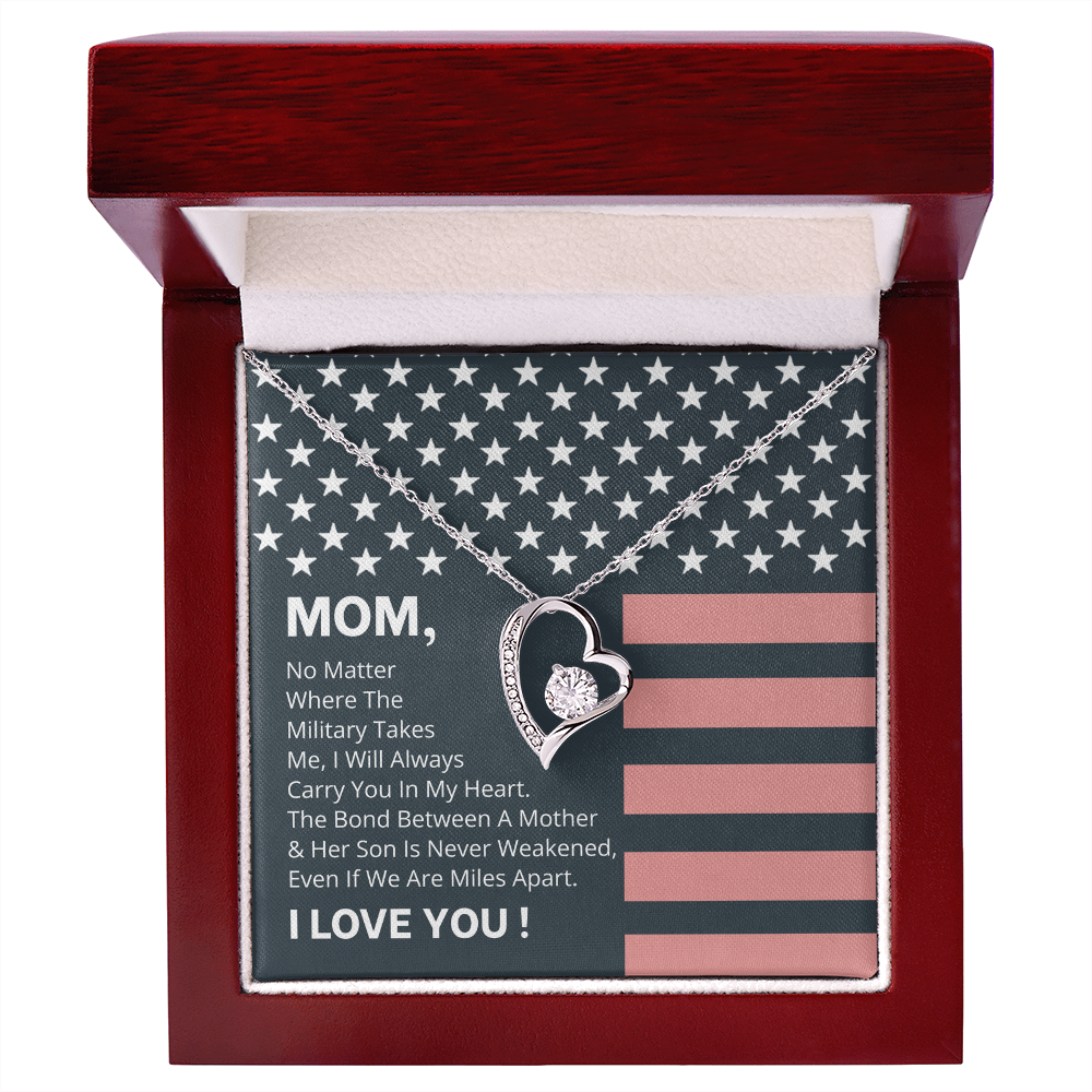 To My Mom My Hero – Heart Necklace Gift
