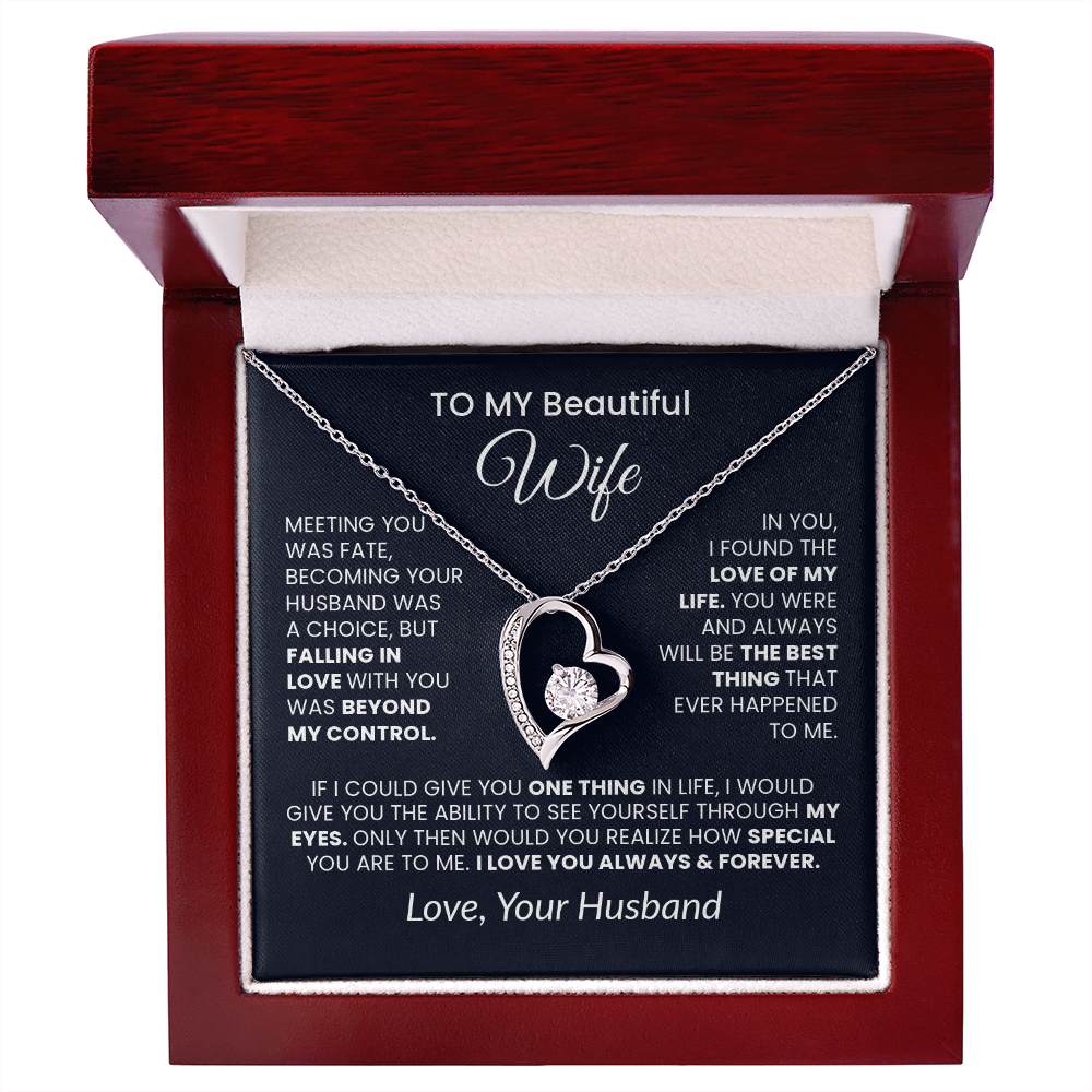 To My Wife Necklace - Perfect Gift for Wife with Special Message
