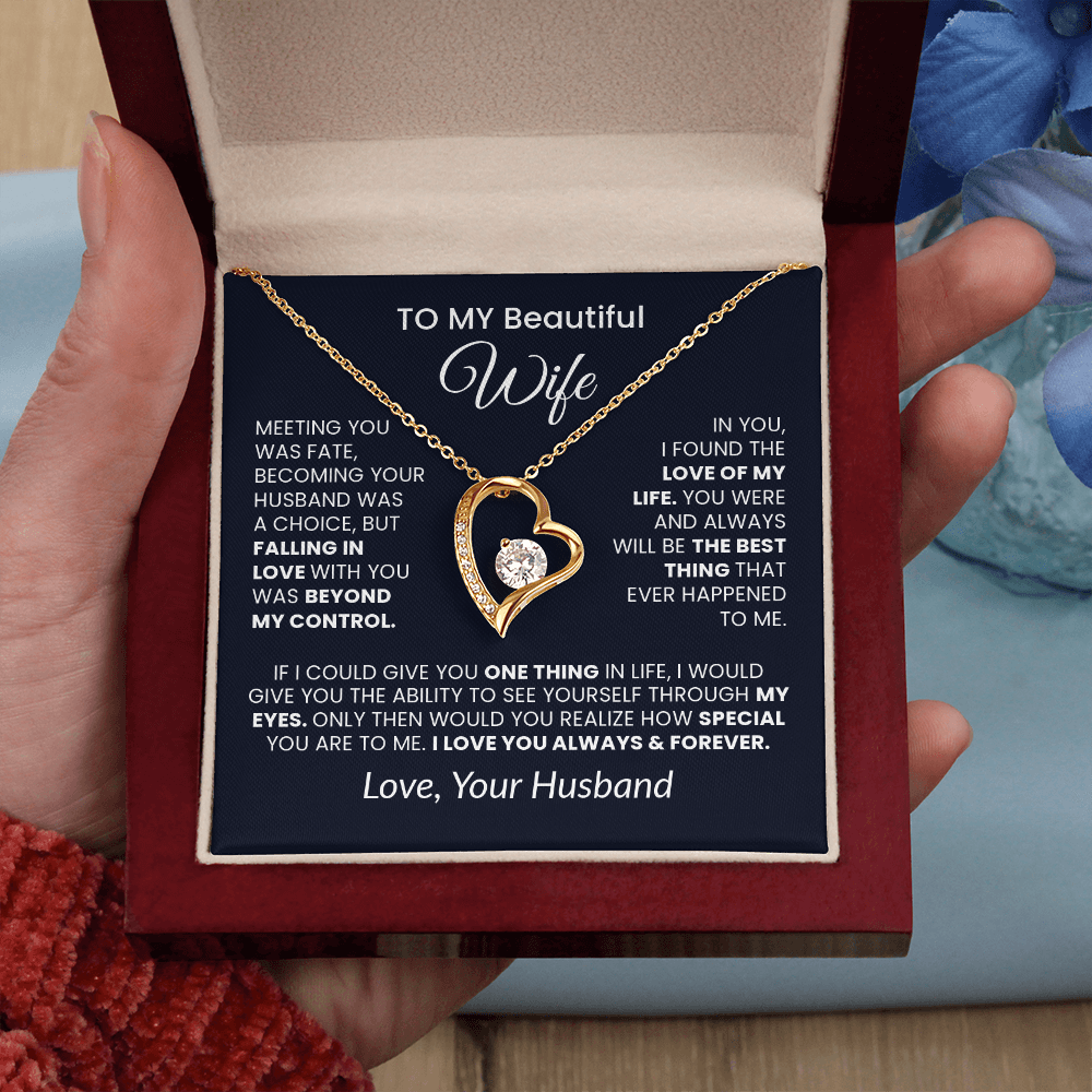 To My Wife Necklace - Perfect Gift for Wife with Special Message