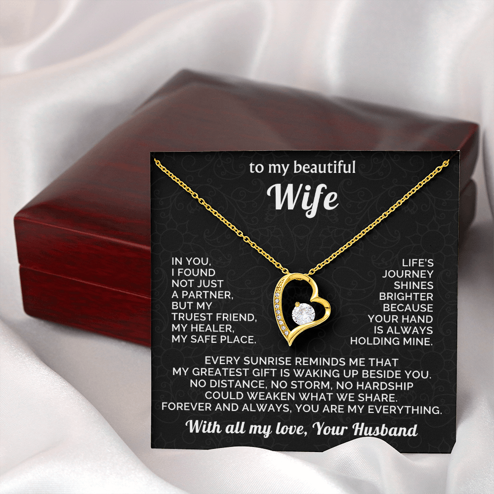 To My Beautiful Wife Necklace – Forever Love Gift from Husband