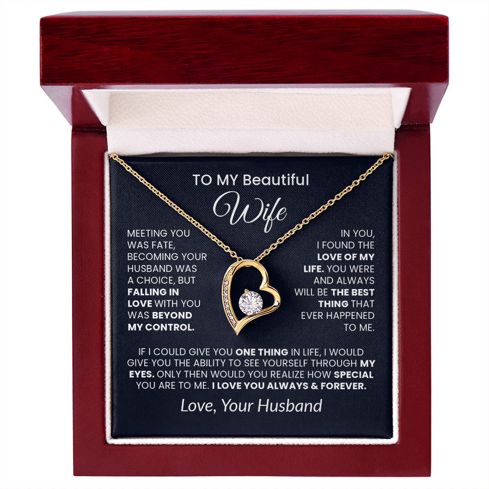 To My Wife Necklace - Perfect Gift for Wife with Special Message