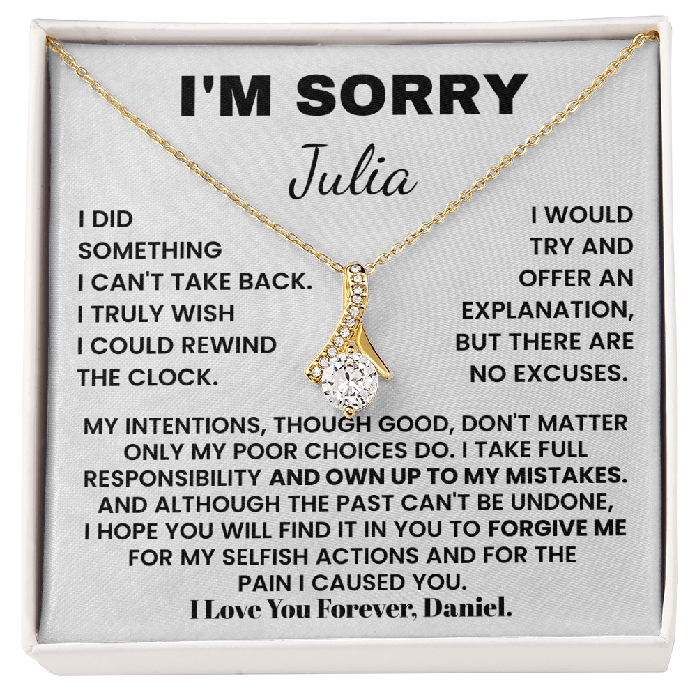 Personalized I'm Sorry Apology Gift for Her with Custom Name