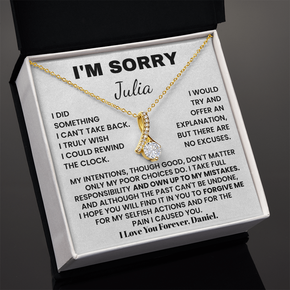 Personalized I'm Sorry Apology Gift for Her with Custom Name