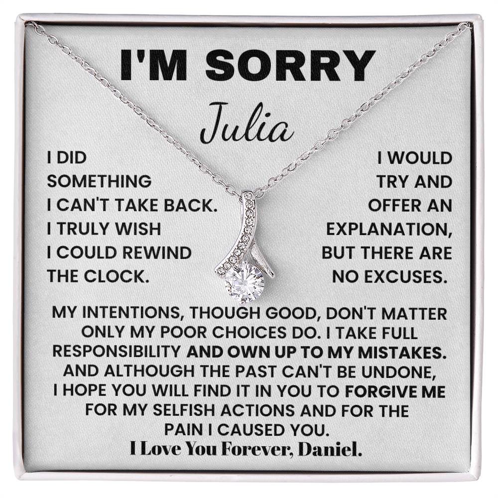 Personalized I'm Sorry Apology Gift for Her with Custom Name