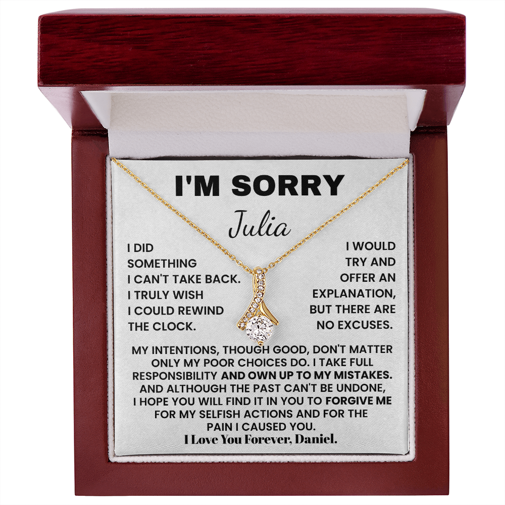 Personalized I'm Sorry Apology Gift for Her with Custom Name