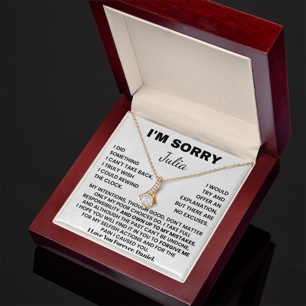 Personalized I'm Sorry Apology Gift for Her with Custom Name