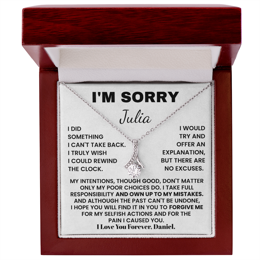 Personalized I'm Sorry Apology Gift for Her with Custom Name