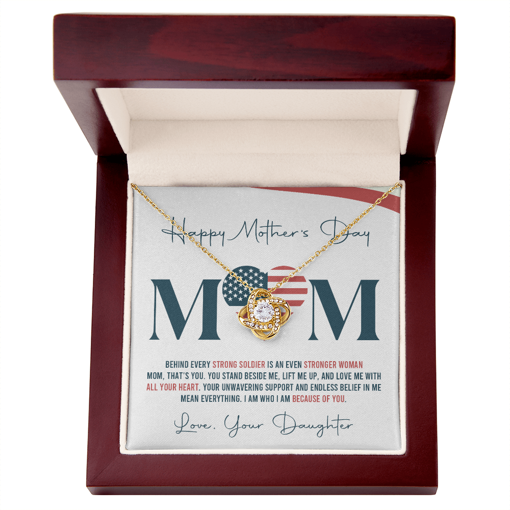 To My Mom Necklace - From Military Daughter
