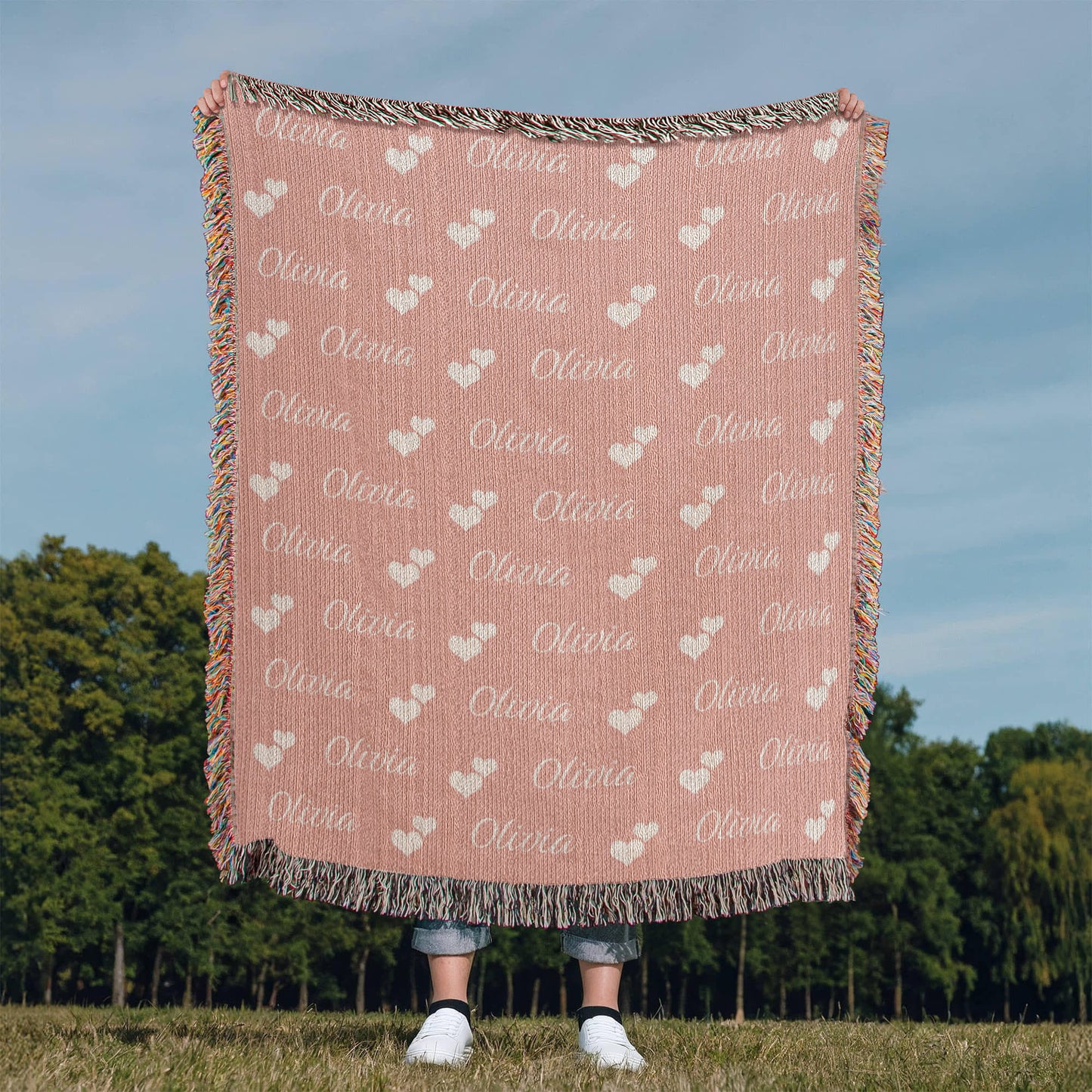 Personalized Kid Blanket for Your Daughter - 50" x 60" Heirloom Woven Blanket