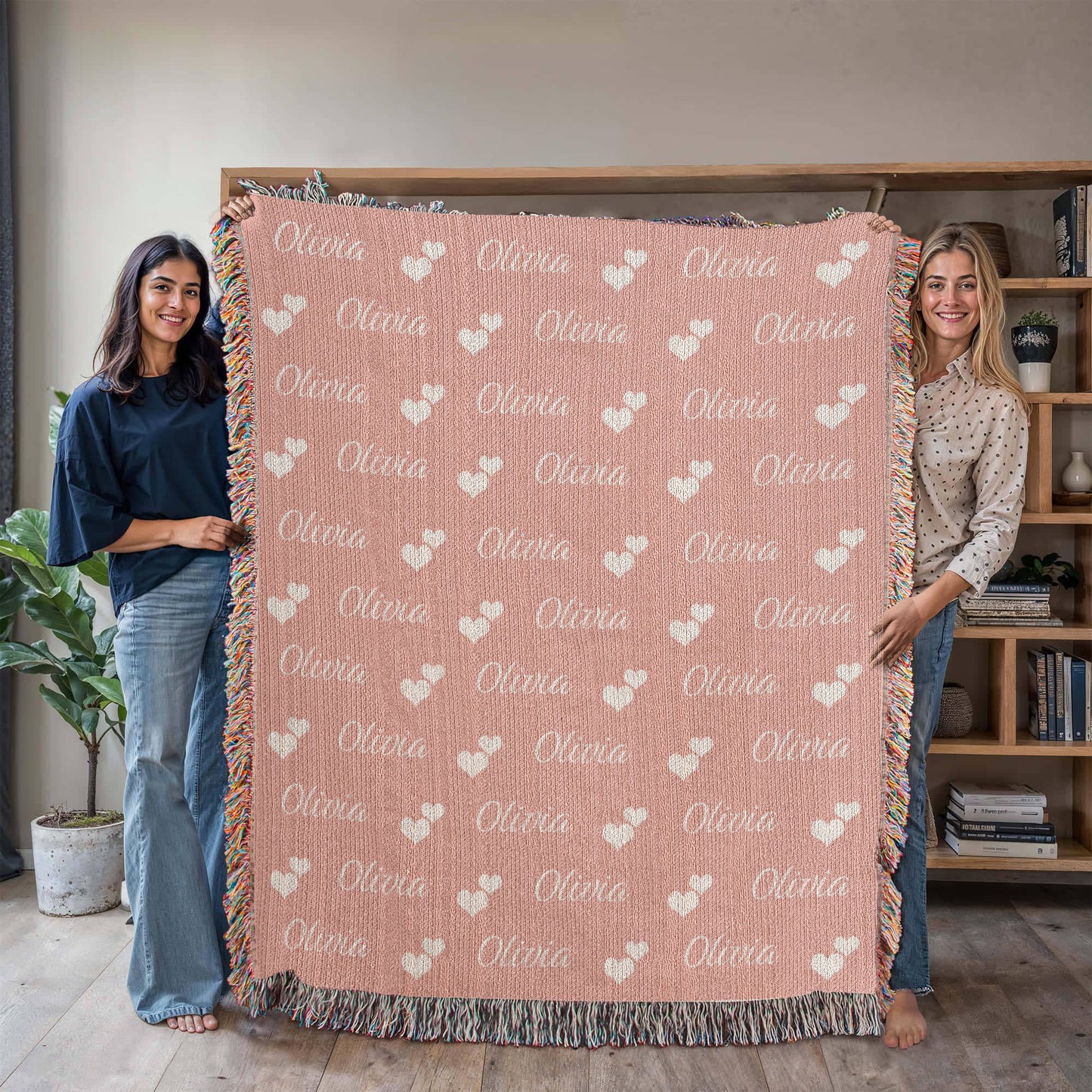 Personalized Kid Blanket for Your Daughter - 50" x 60" Heirloom Woven Blanket