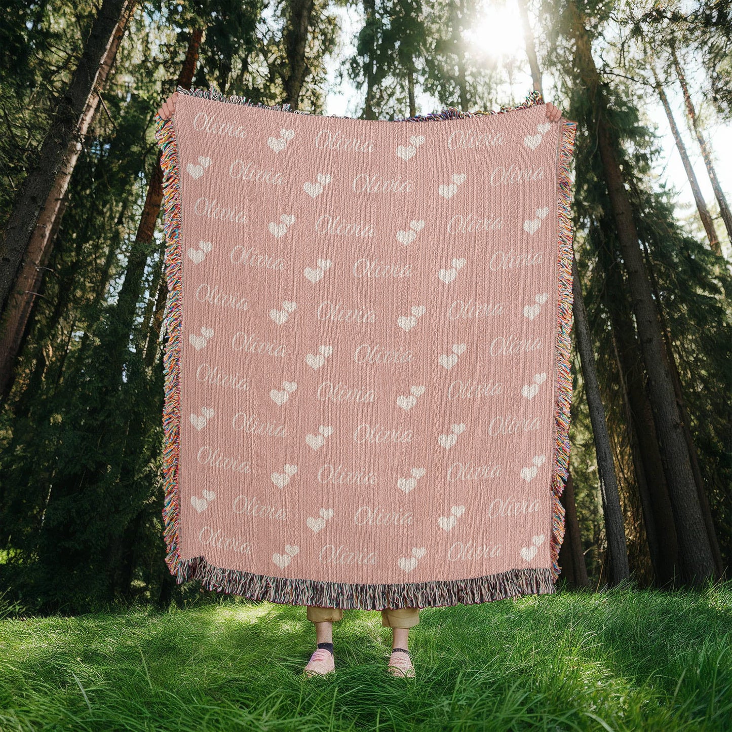 Personalized Kid Blanket for Your Daughter - 50" x 60" Heirloom Woven Blanket