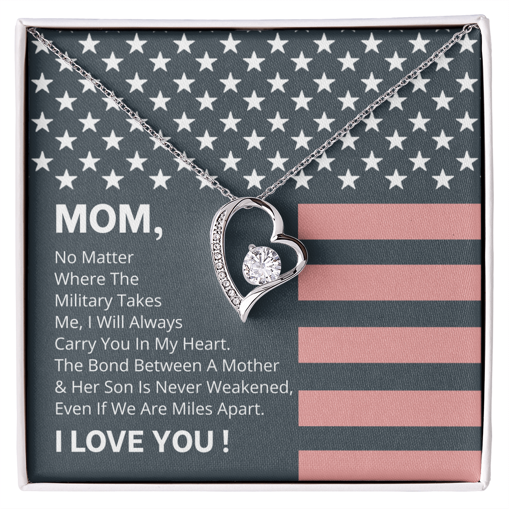 To My Mom My Hero – Heart Necklace Gift