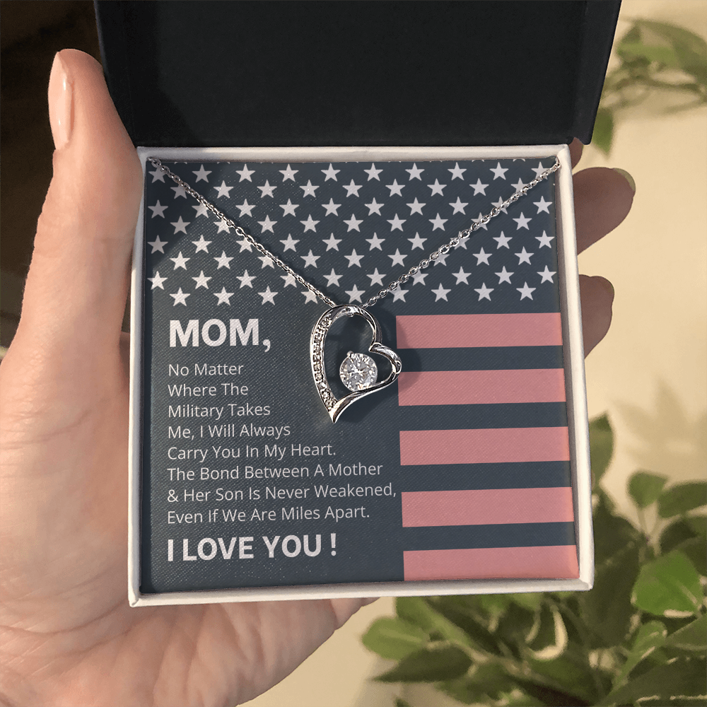 To My Mom My Hero – Heart Necklace Gift