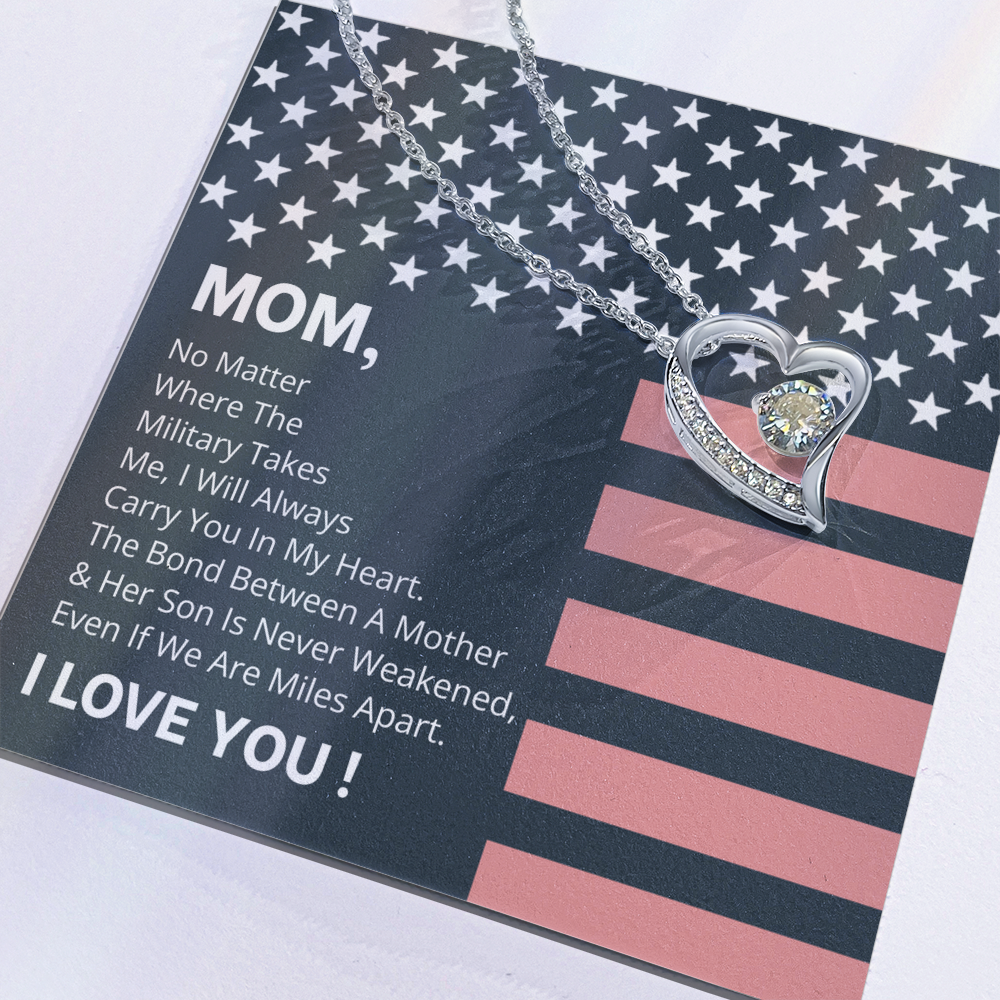 To My Mom My Hero – Heart Necklace Gift