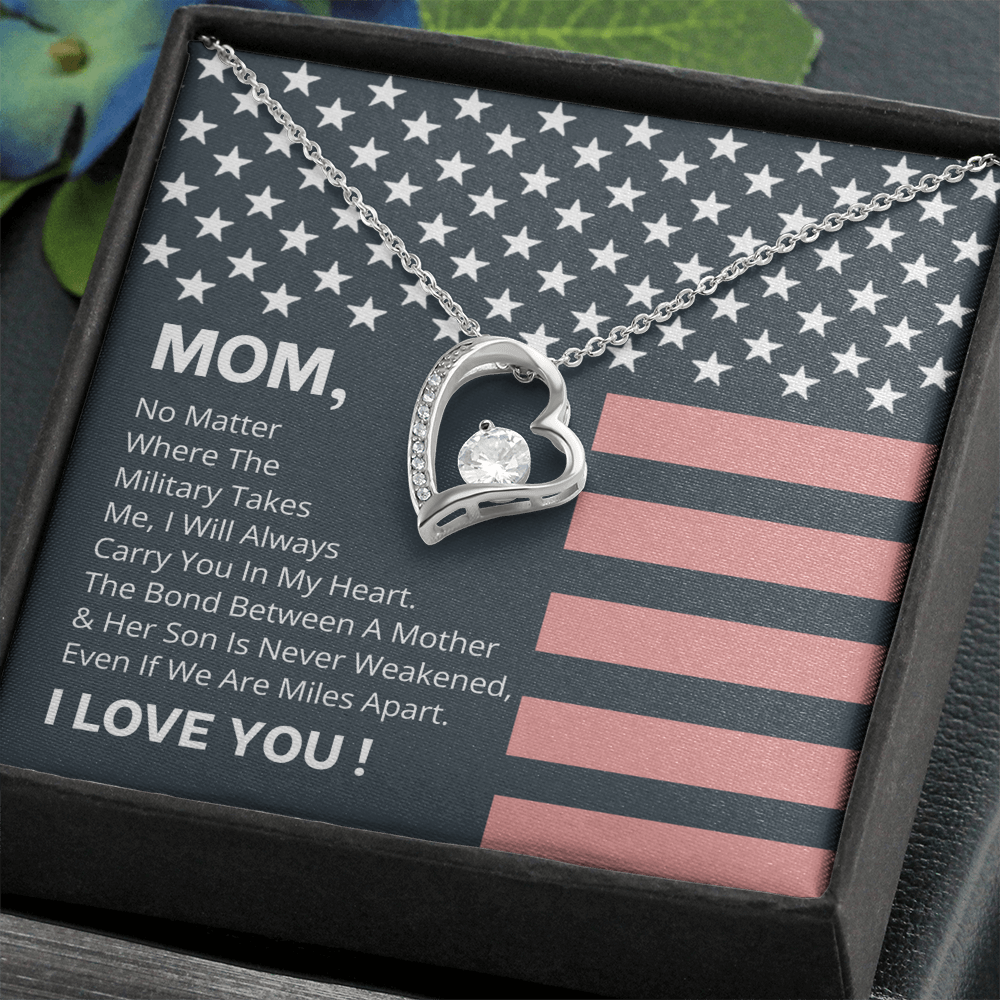 To My Mom My Hero – Heart Necklace Gift