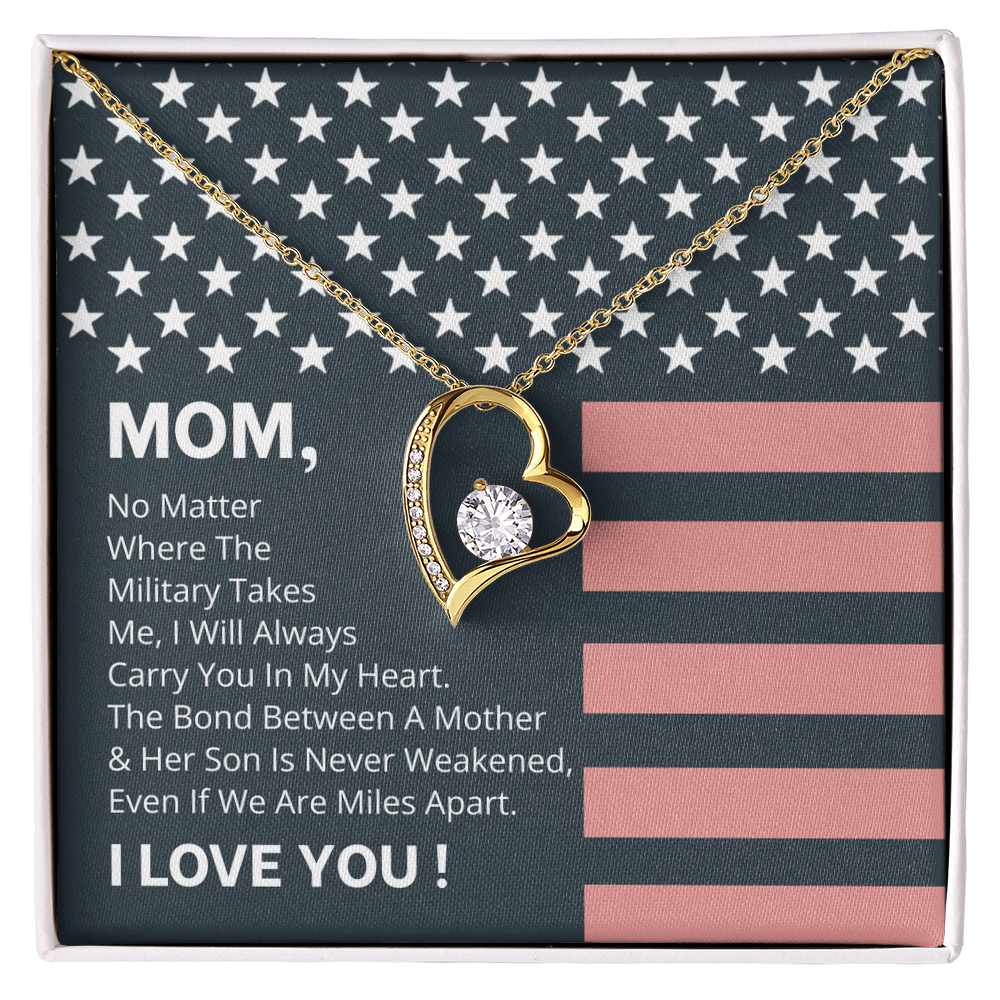 To My Mom My Hero – Heart Necklace Gift