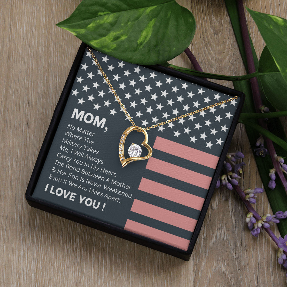 To My Mom My Hero – Heart Necklace Gift