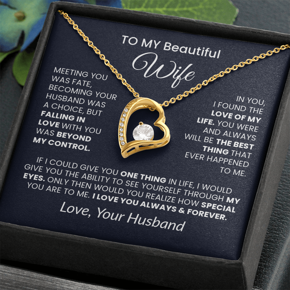 To My Wife Necklace - Perfect Gift for Wife with Special Message