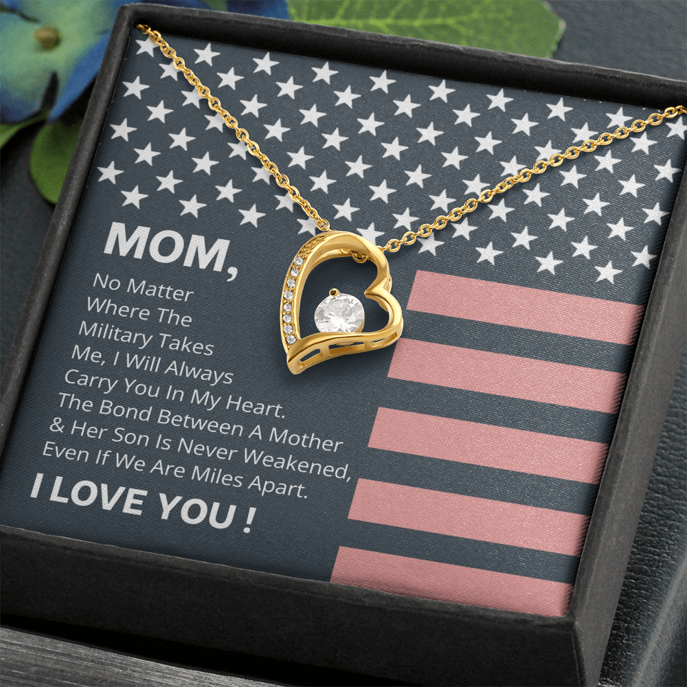 To My Mom My Hero – Heart Necklace Gift