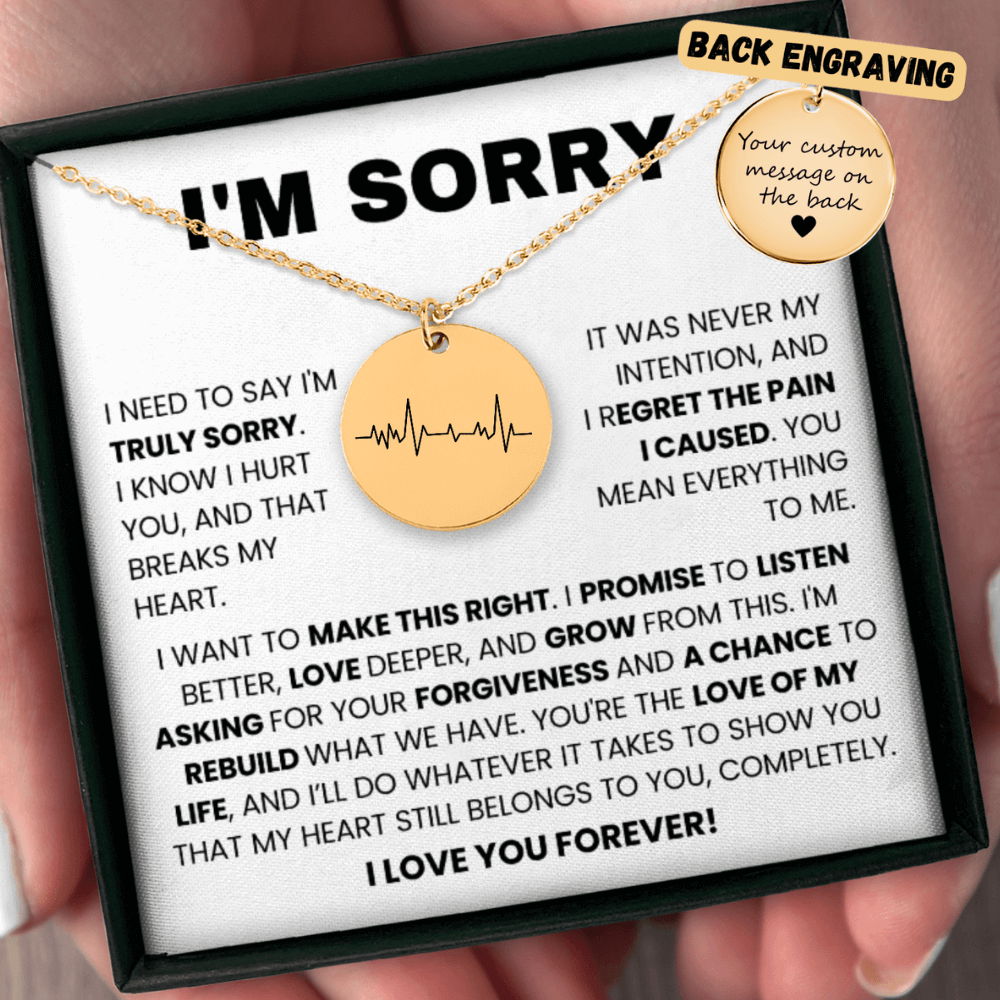 I’m Sorry” Personalized Engraved Necklace