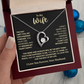 To My Wife – I Can't Live Without You Heart Necklace