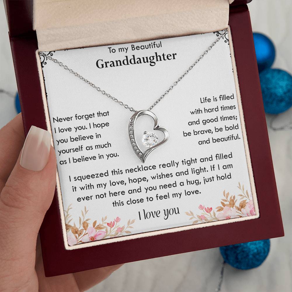 To My Beautiful Granddaughter Necklace