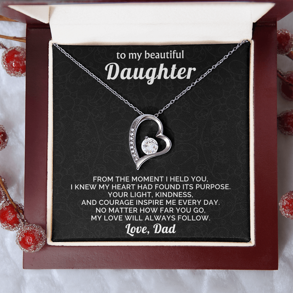 To My Beautiful Daughter Necklace from Dad