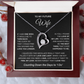 To My Future Wife - Forever Love Necklace for Fiancée with a Heartfelt Message
