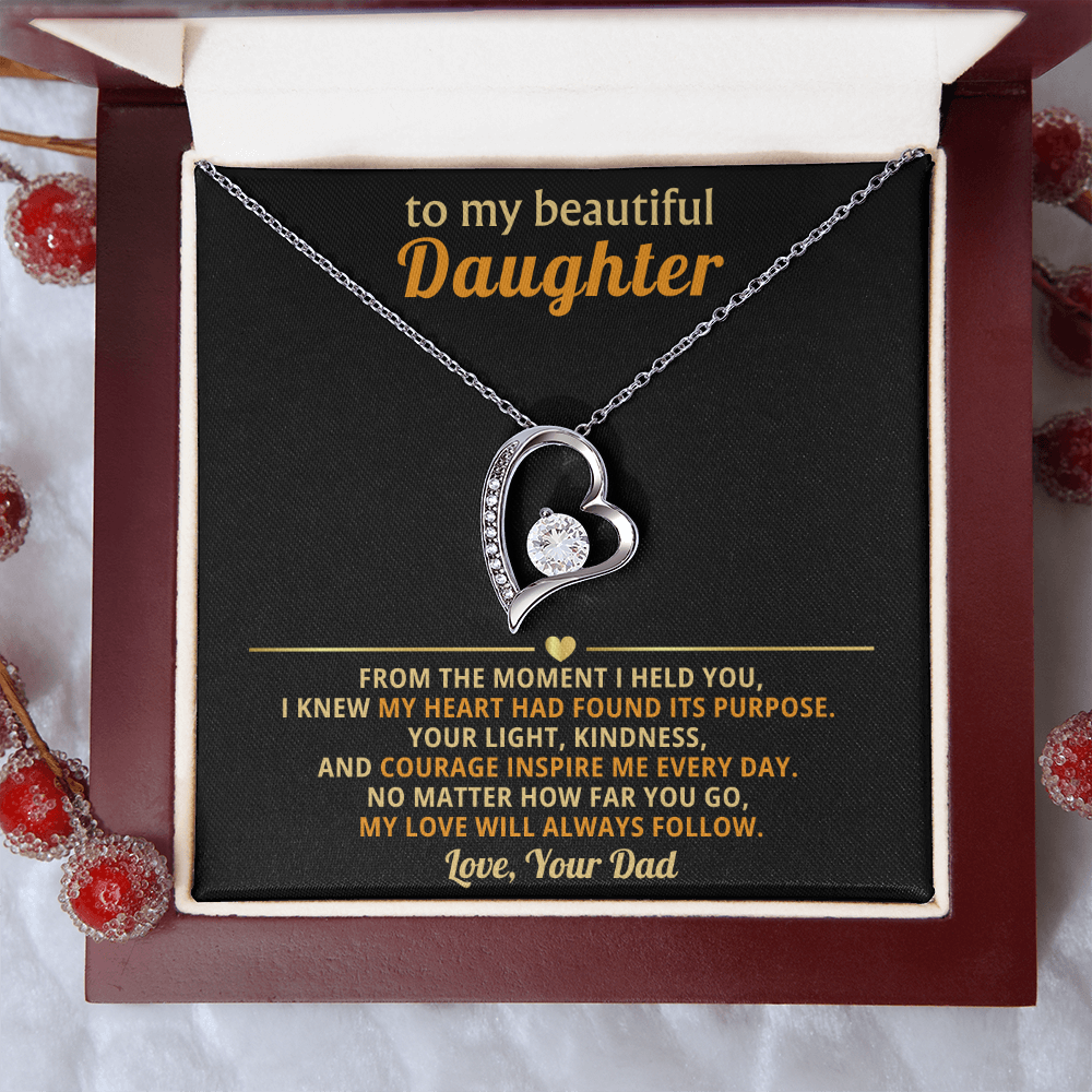 Daughter Forever Love Necklace - You Are My Purpose