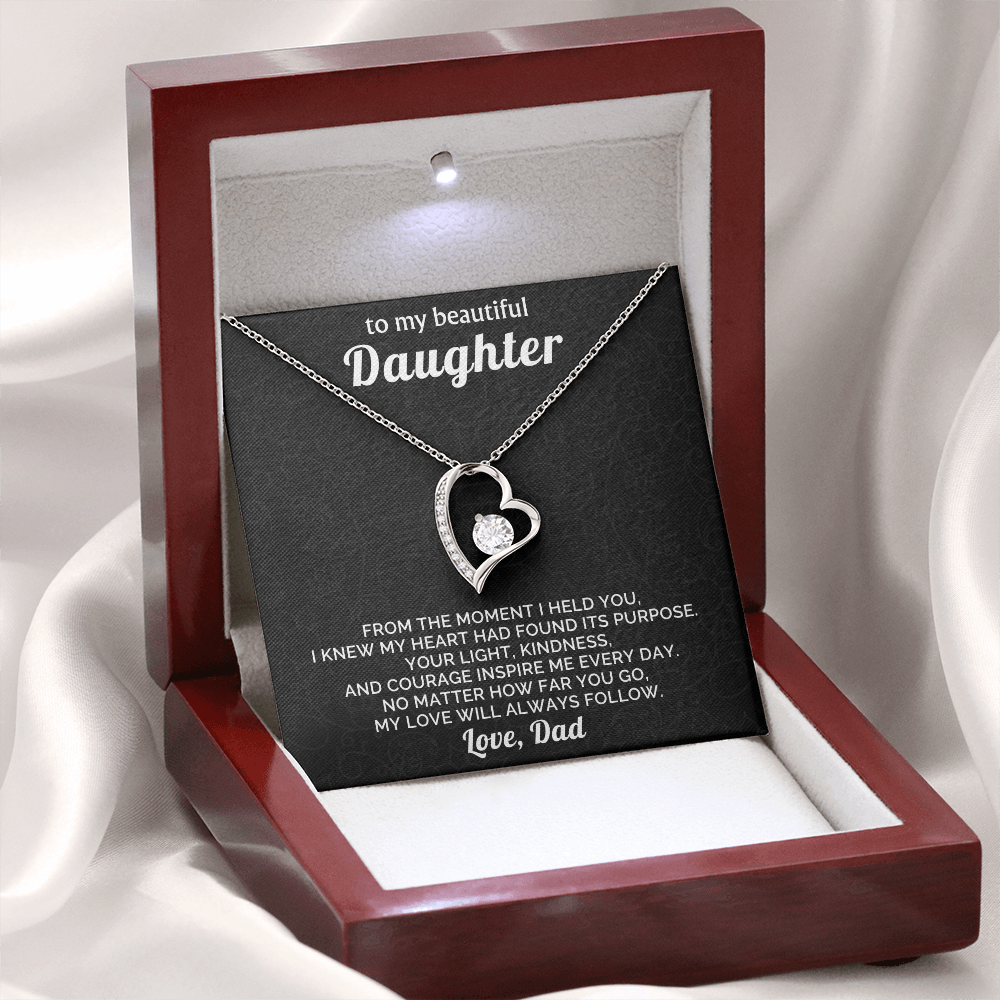 To My Beautiful Daughter Necklace from Dad