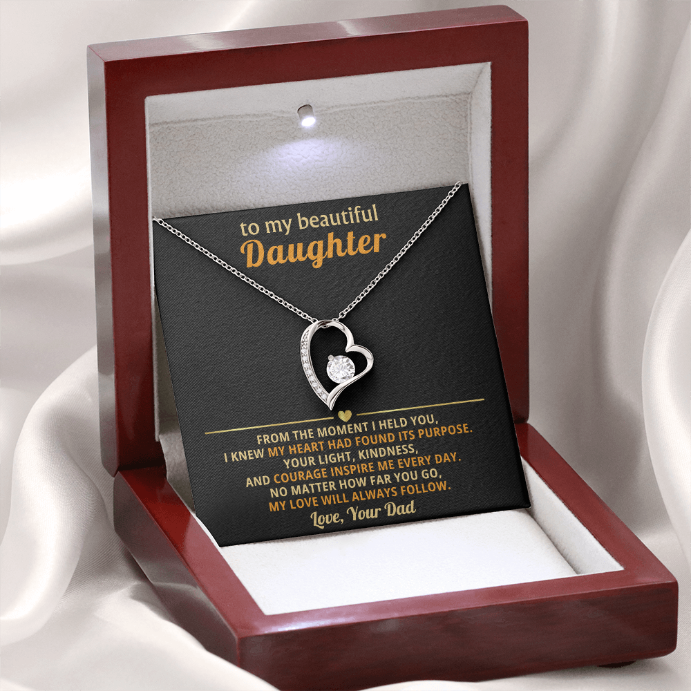 Daughter Forever Love Necklace - You Are My Purpose