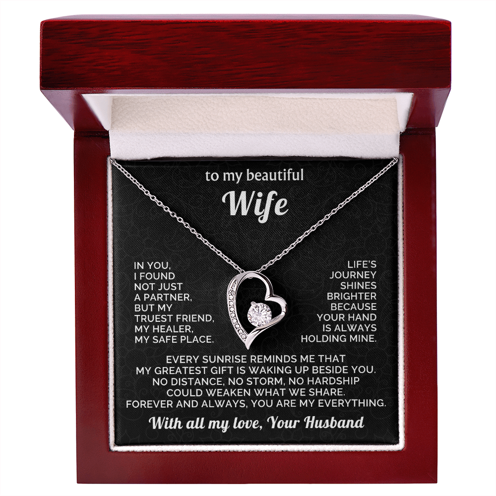 To My Beautiful Wife Necklace – Forever Love Gift from Husband