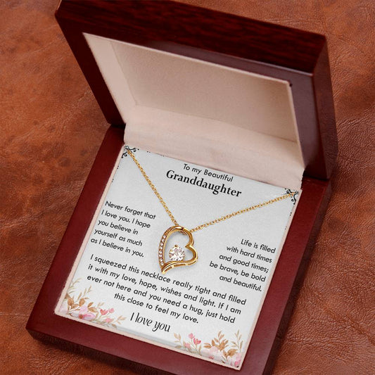 To My Beautiful Granddaughter Necklace