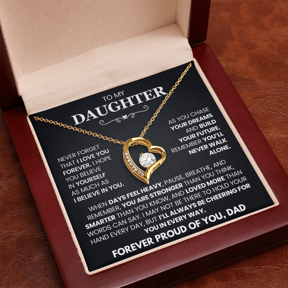 Heart Necklace from Dad to Daughter