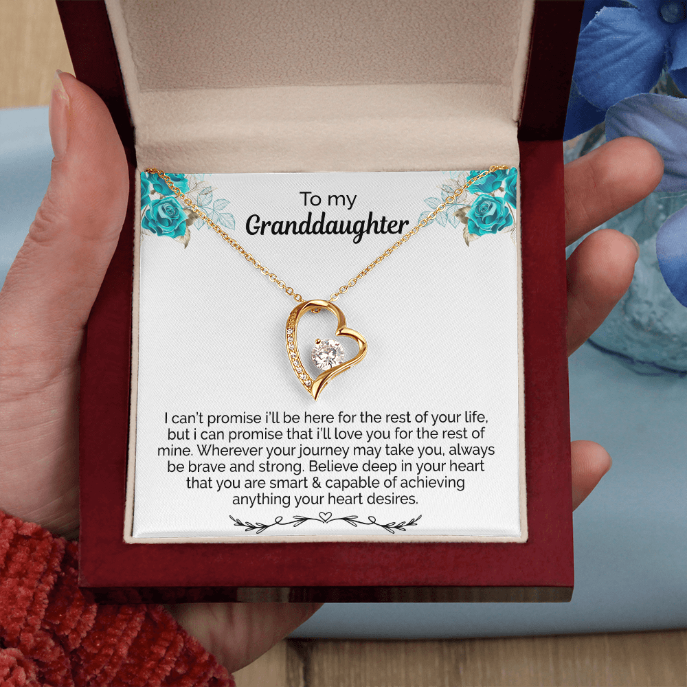 Granddaughter Necklace With Heartfelt Message