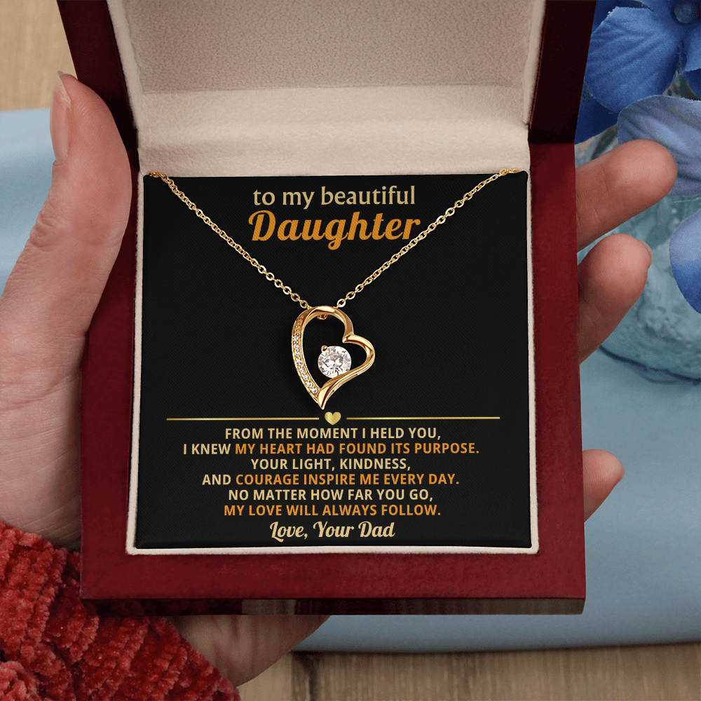 Daughter Forever Love Necklace - You Are My Purpose