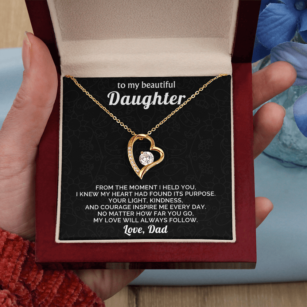 To My Beautiful Daughter Necklace from Dad