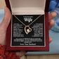 To My Beautiful Wife Heart Necklace – Romantic Gift from Husband