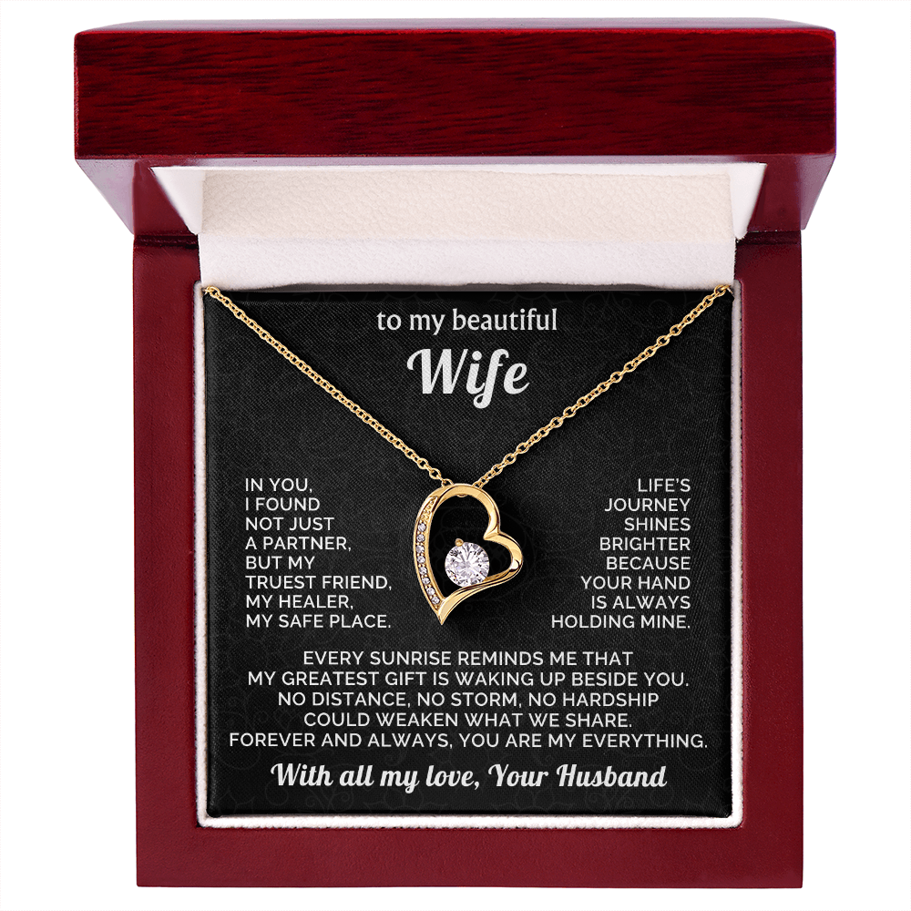 To My Beautiful Wife Necklace – Forever Love Gift from Husband