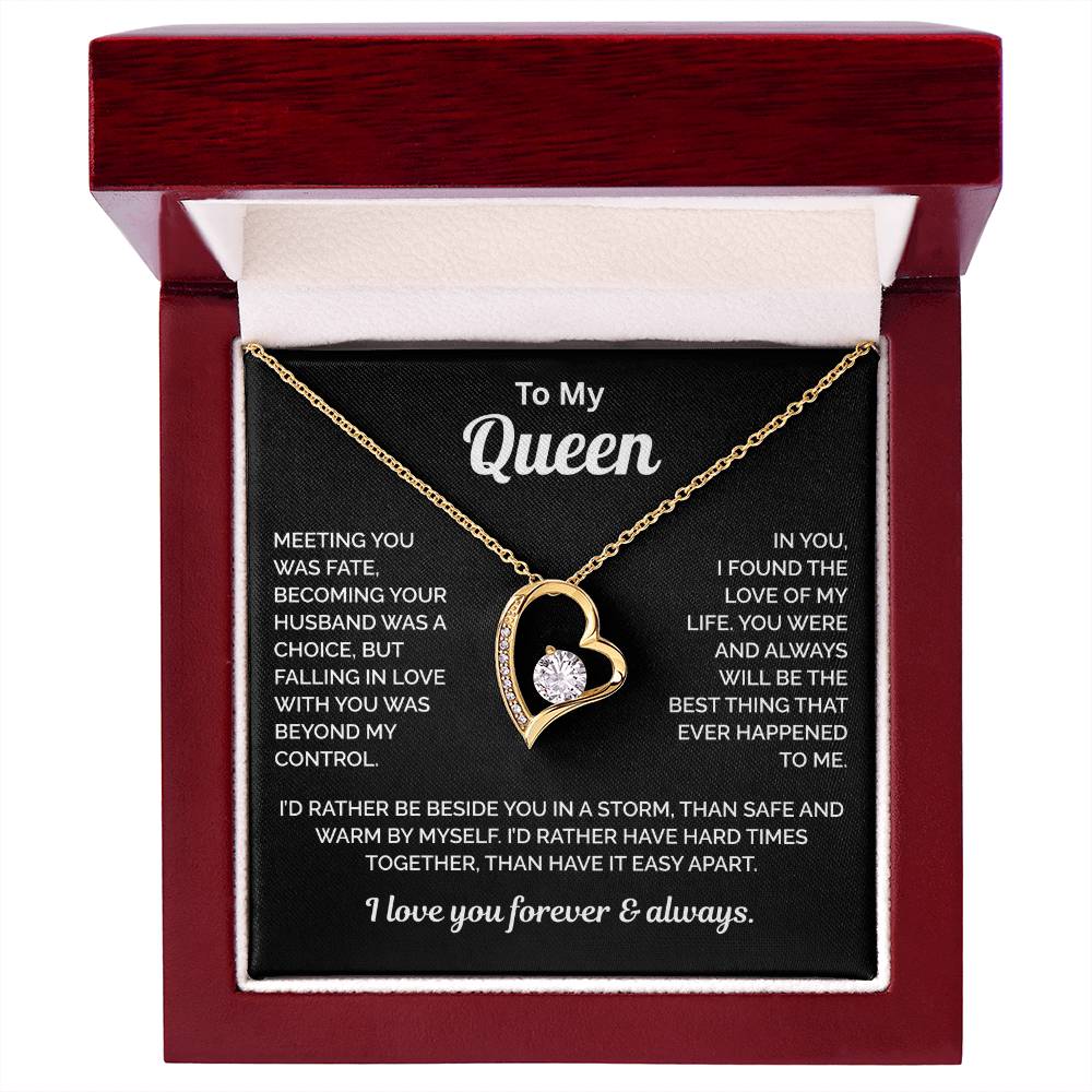 To My Queen Necklace - Meeting You Was Fate