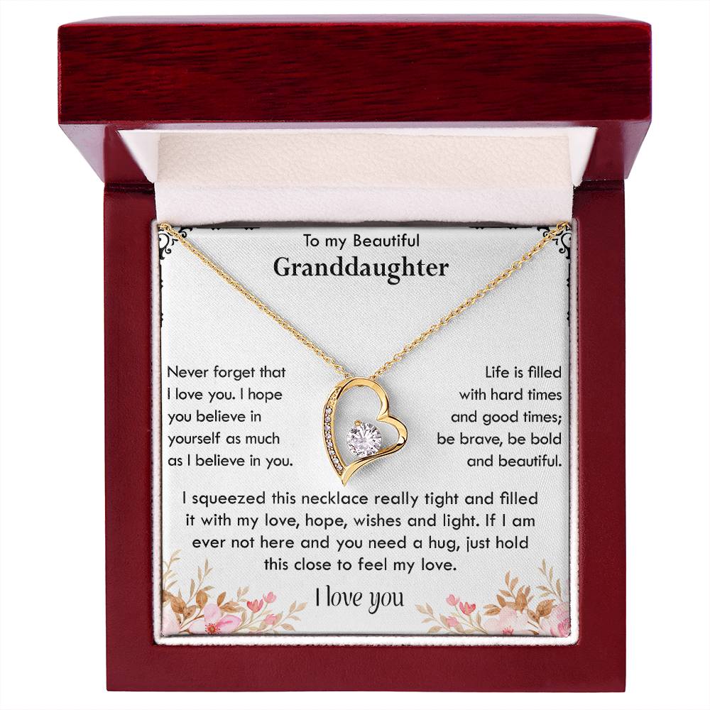 To My Beautiful Granddaughter Necklace