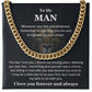 To My Man - You Are My King - Cuban Link Chain