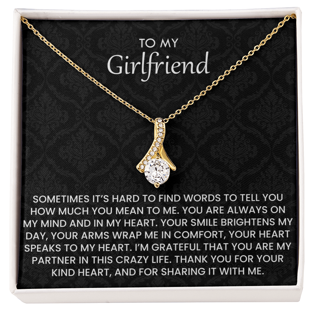 To My Girlfriend Necklace – Romantic Gift for Her with Heartfelt Message