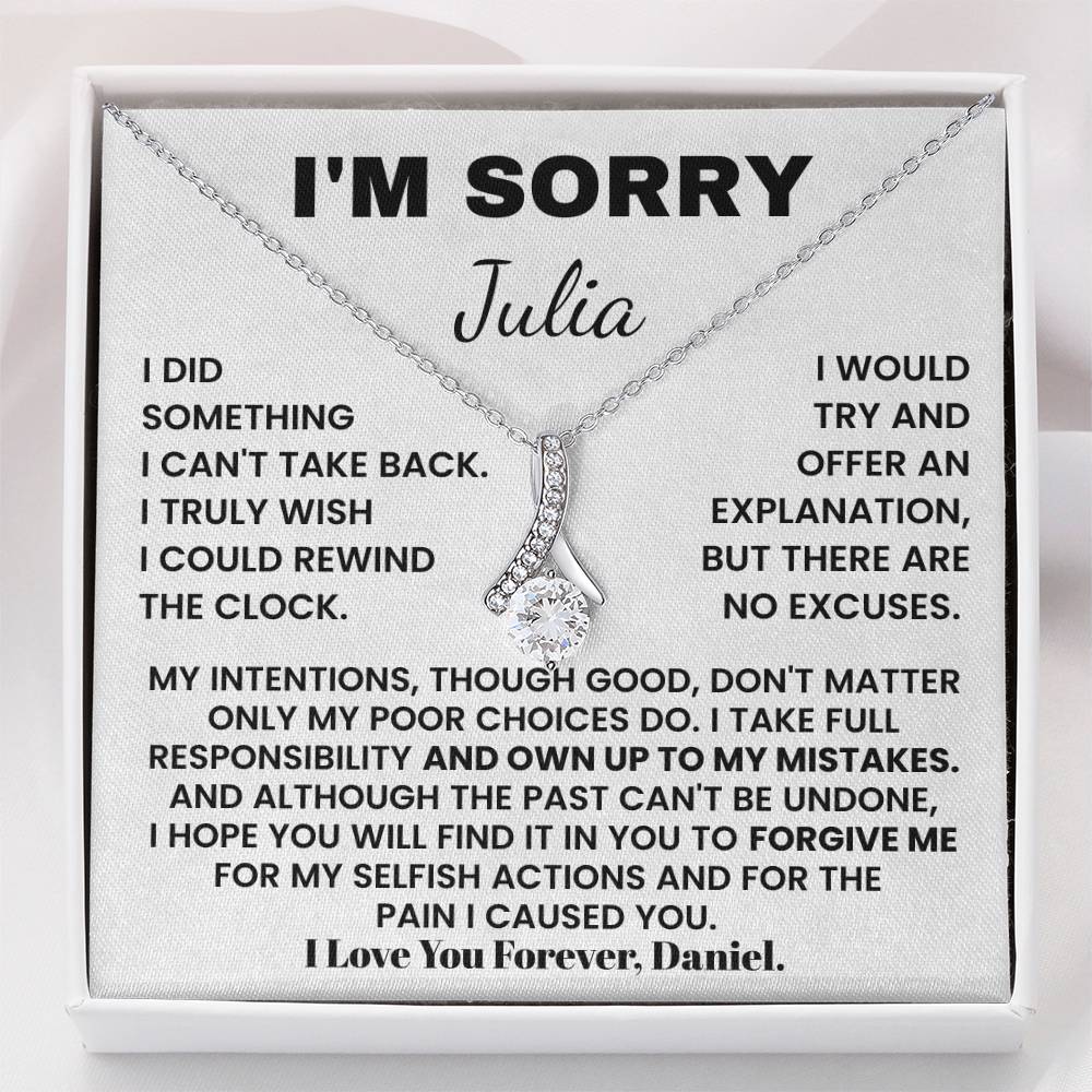 Personalized I'm Sorry Apology Gift for Her with Custom Name
