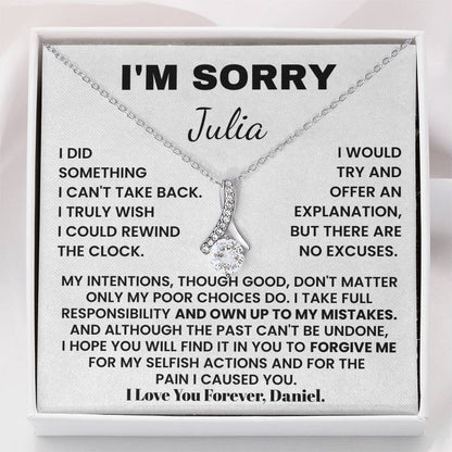 Personalized I'm Sorry Apology Gift for Her with Custom Name