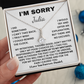 Personalized I'm Sorry Apology Gift for Her with Custom Name