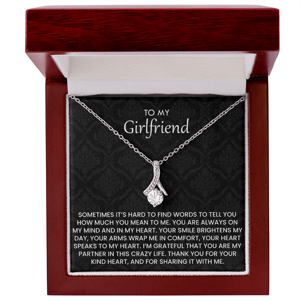 To My Girlfriend Necklace – Romantic Gift for Her with Heartfelt Message